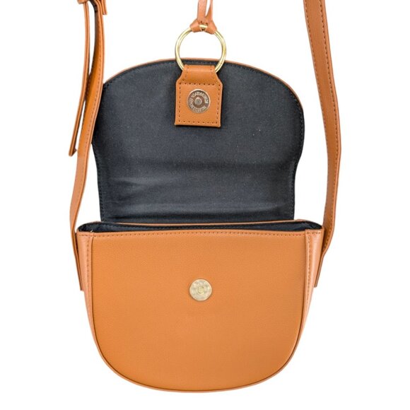 JJ Winters Ivy Crossbody Leather Bag Caramel Brown Purse Adjustable Strap - Picture 16 of 16